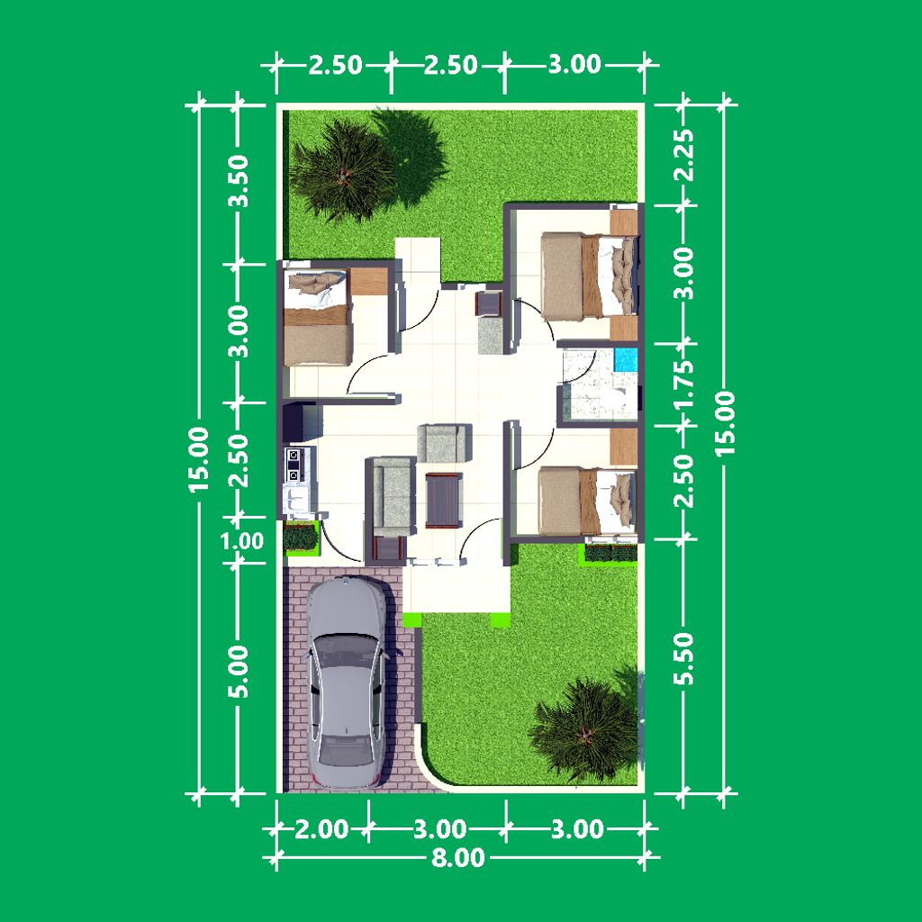 foto denah rumah tipe T. 54 perumahan ARGOWILIS RESIDENCE