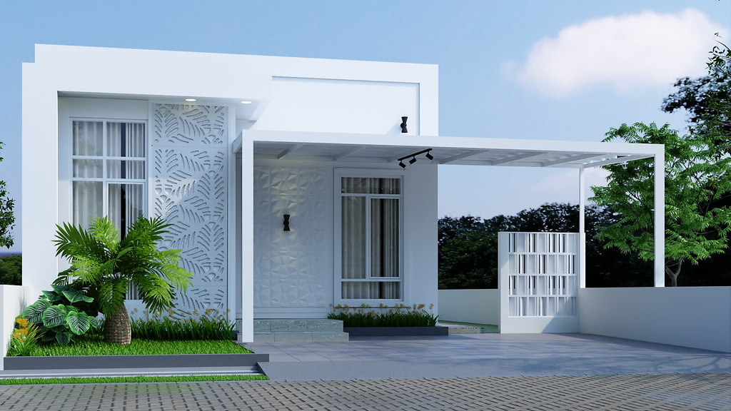 foto tampak rumah tipe Jasmine 58 perumahan Karang Anyar Residence 3