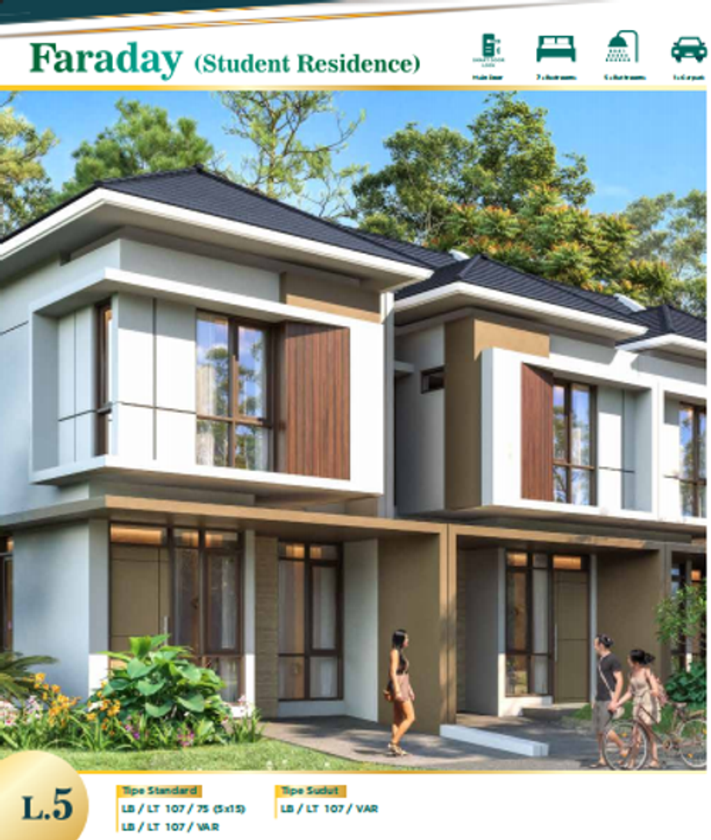 foto tampak rumah tipe FARADAYS STS-STD perumahan CITRA RAYA - CLUSTER ACADEMIA PAVILION