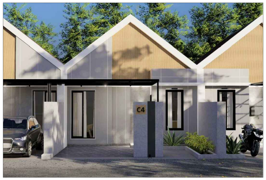 foto tampak rumah tipe 42 perumahan GRIYA KANZU CARUBAN