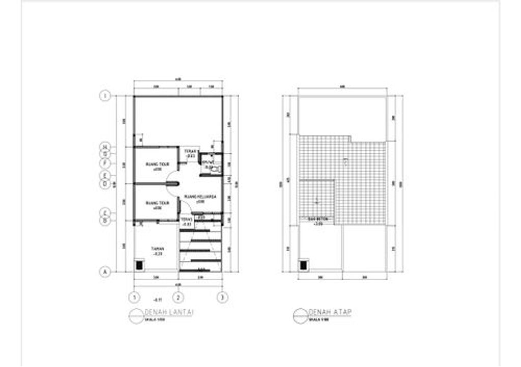 foto denah rumah tipe PINE perumahan GREEN LAND (CITRA MAJA RAYA JO)