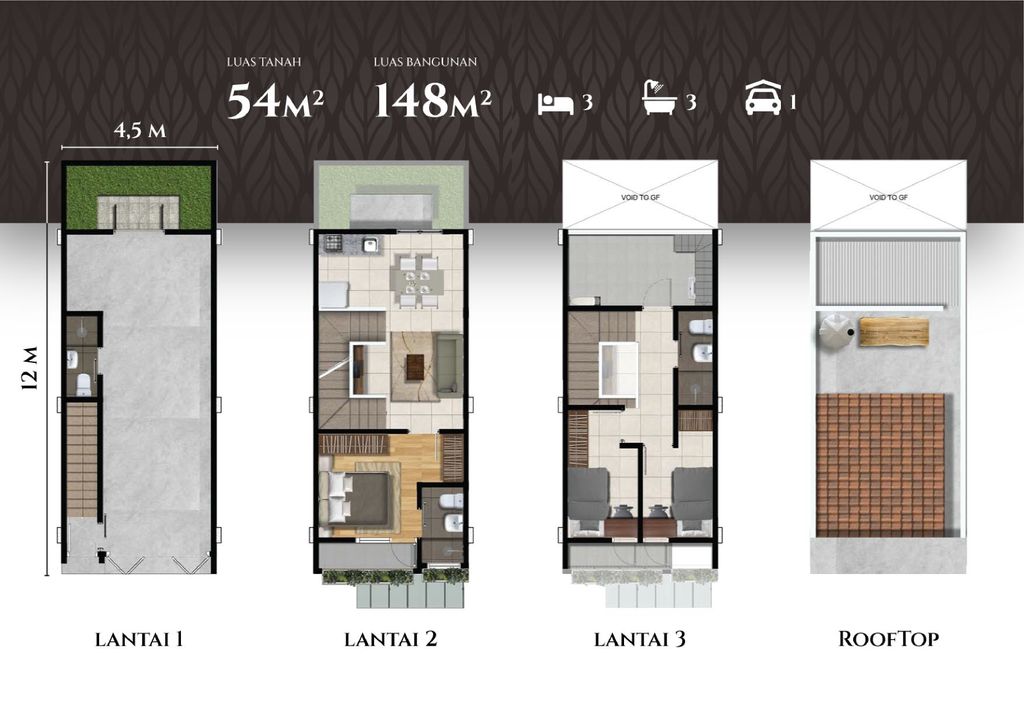 foto denah rumah tipe Flexy Home perumahan SYNTHESIS HOMES