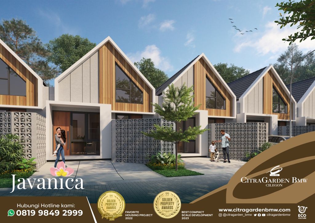 foto tampak rumah tipe Javanica perumahan CitraGarden BMW