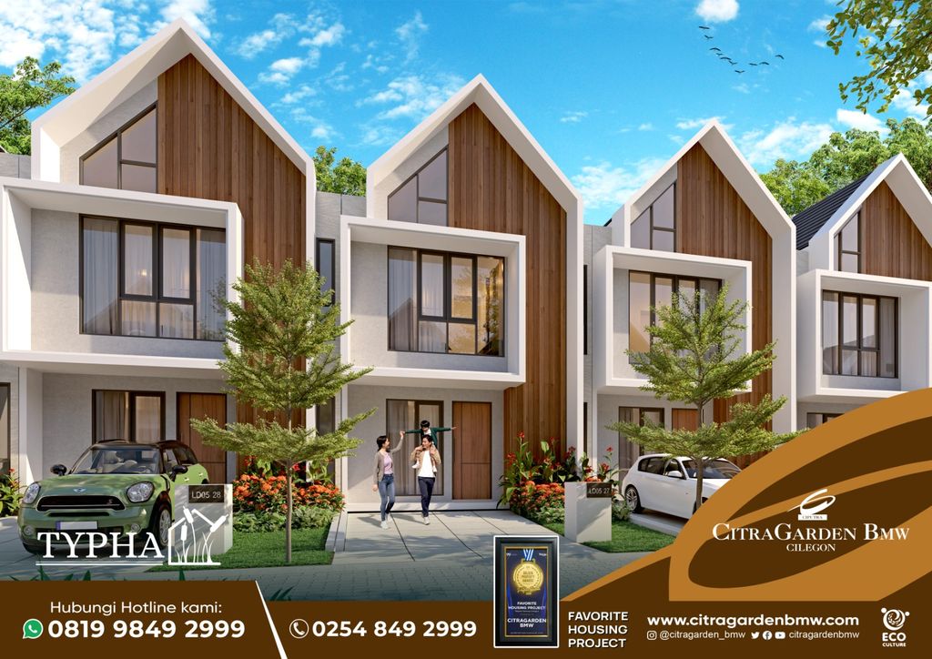 foto tampak rumah tipe Typha perumahan CitraGarden BMW