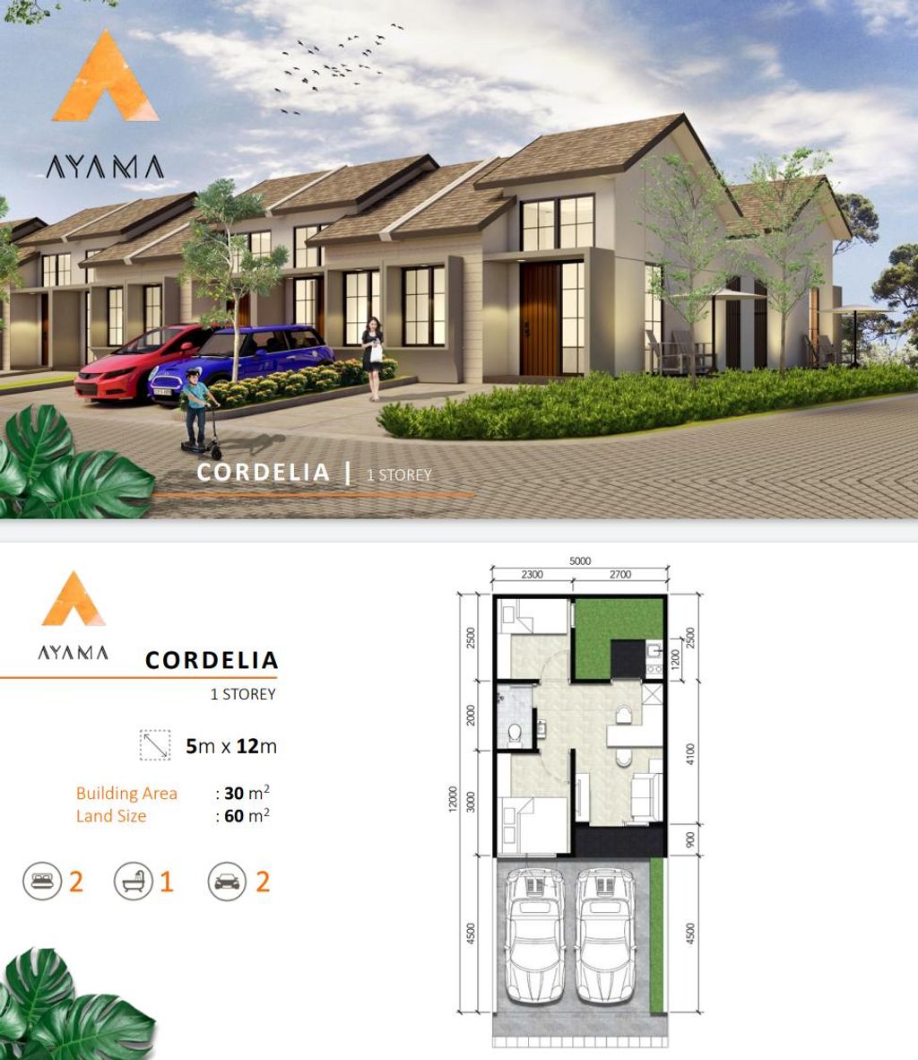 foto denah rumah tipe CORDELIA perumahan Perumahan Bhumi Amala