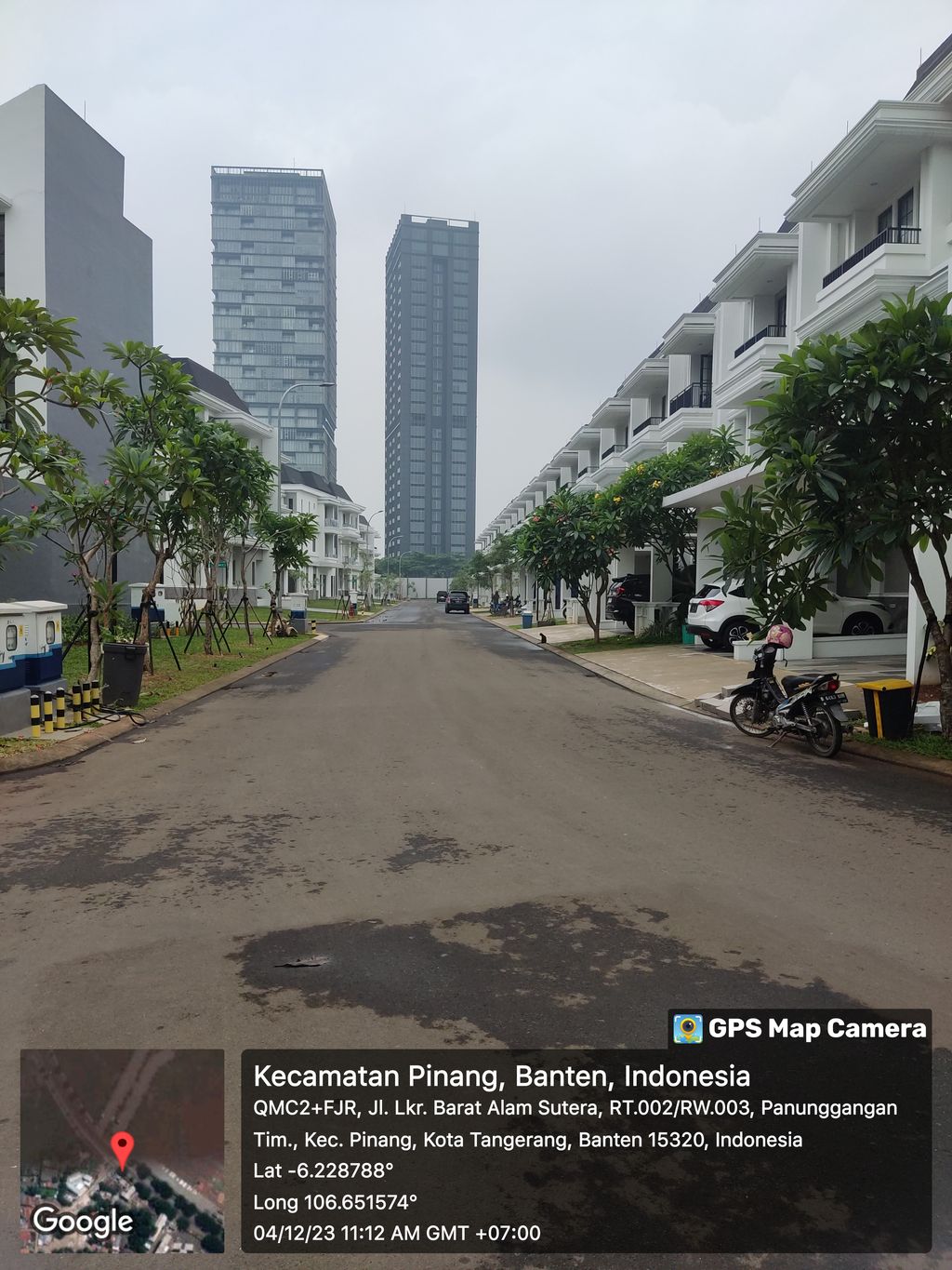 foto posisi tengah perumahan Sutera Winona