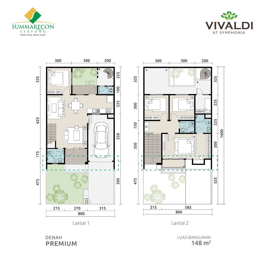 foto denah rumah tipe Allegro Premium perumahan Vivaldi