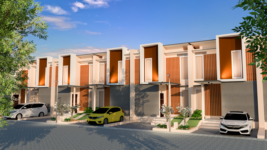foto tampak rumah tipe DAISY A perumahan Grand Arumba Cluster Daisy