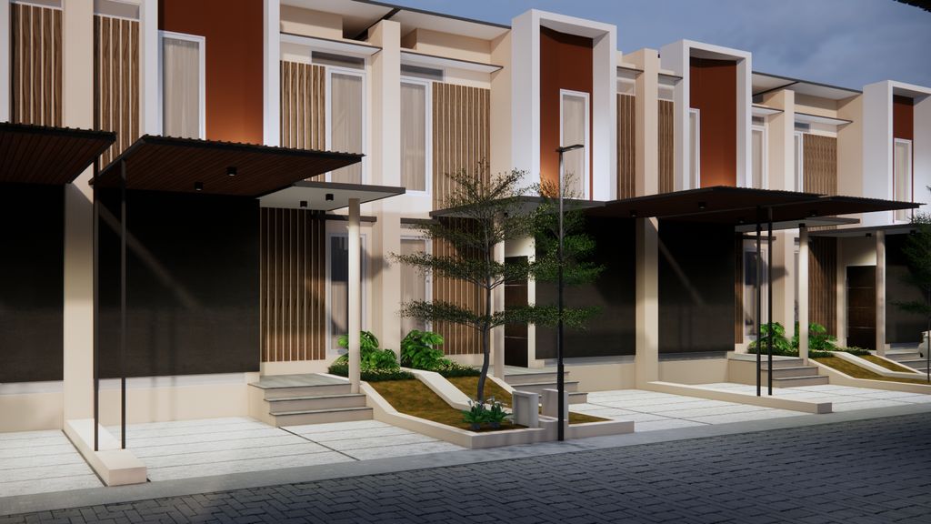 foto tampak rumah tipe DAISY B perumahan Grand Arumba Cluster Daisy