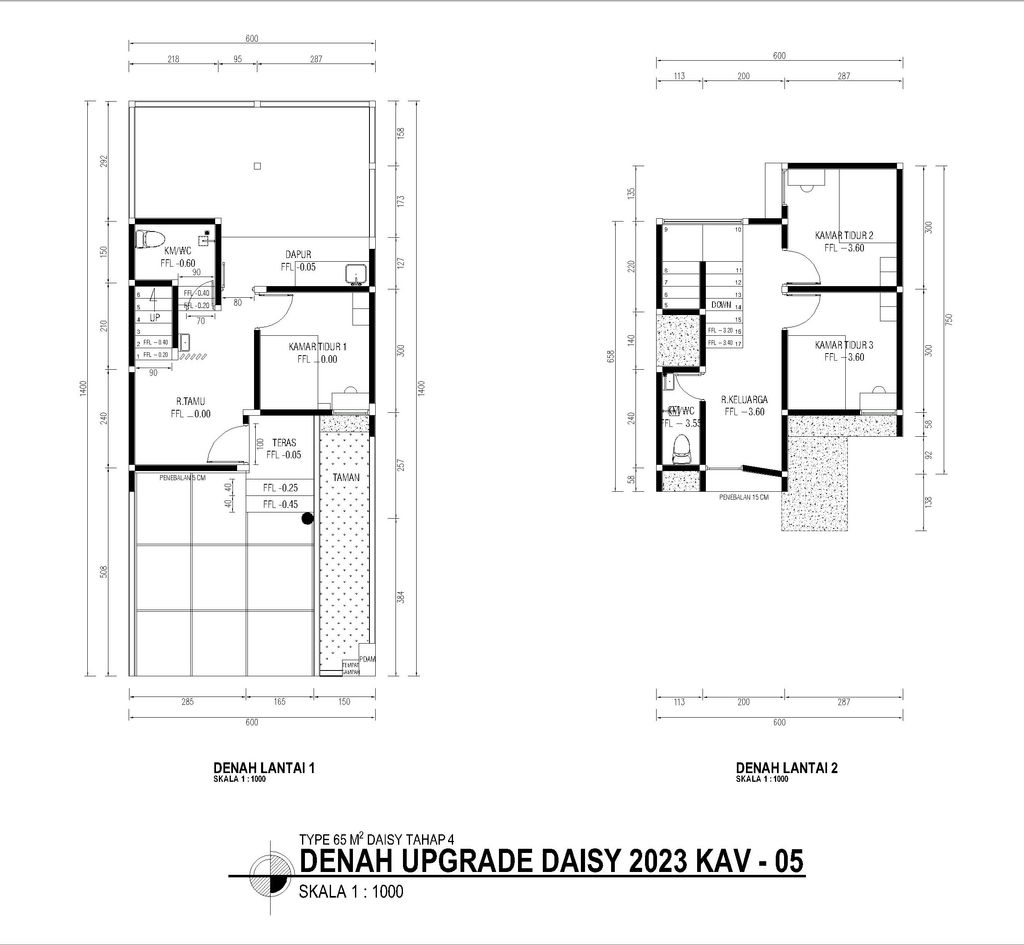 foto denah rumah tipe DAISY B perumahan Grand Arumba Cluster Daisy