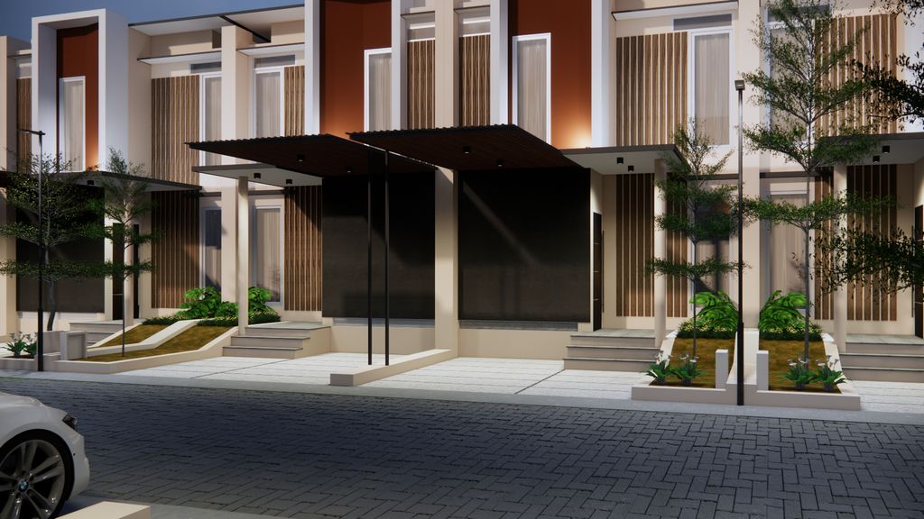 foto tampak rumah tipe DAISY C perumahan Grand Arumba Cluster Daisy