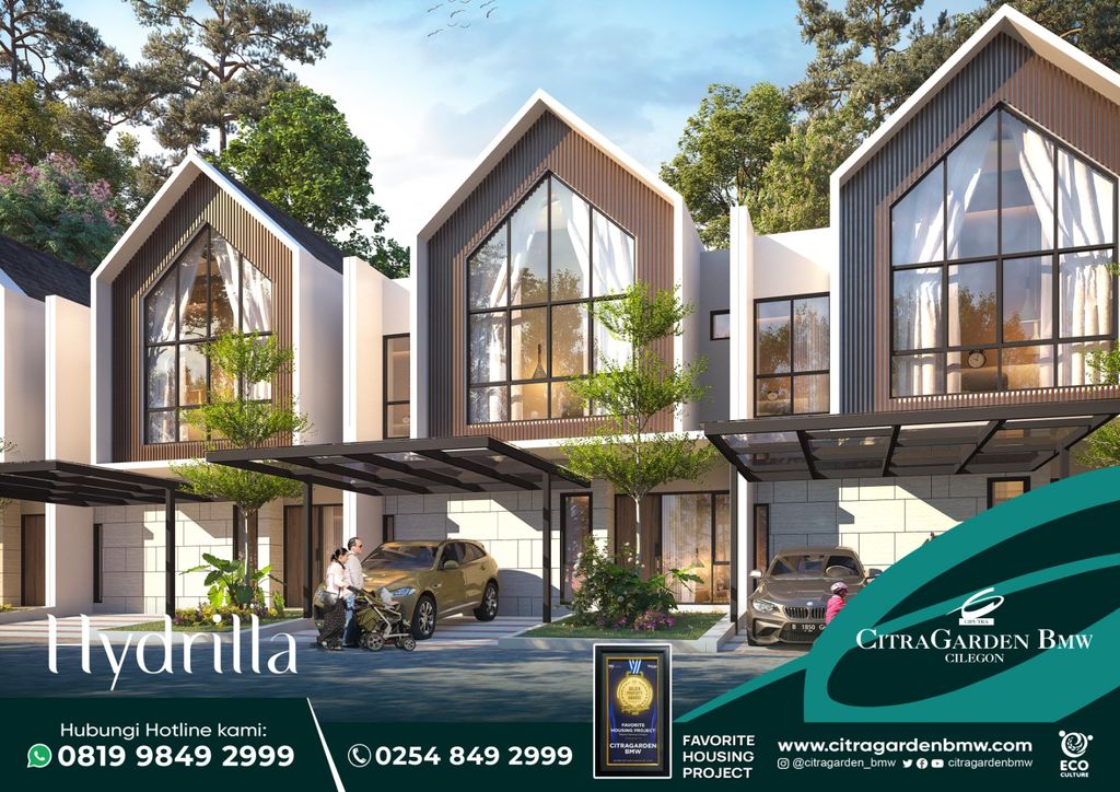 foto tampak rumah tipe Hydrilla Sudut perumahan CitraGarden BMW