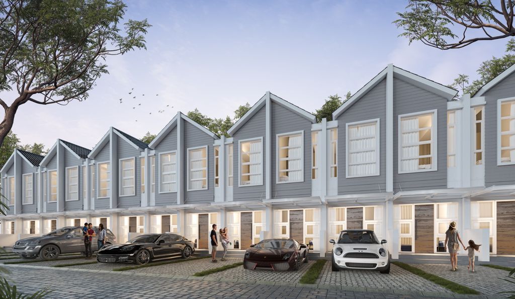 foto tampak rumah tipe TOWN HOUSE perumahan JADE SIDOREJO