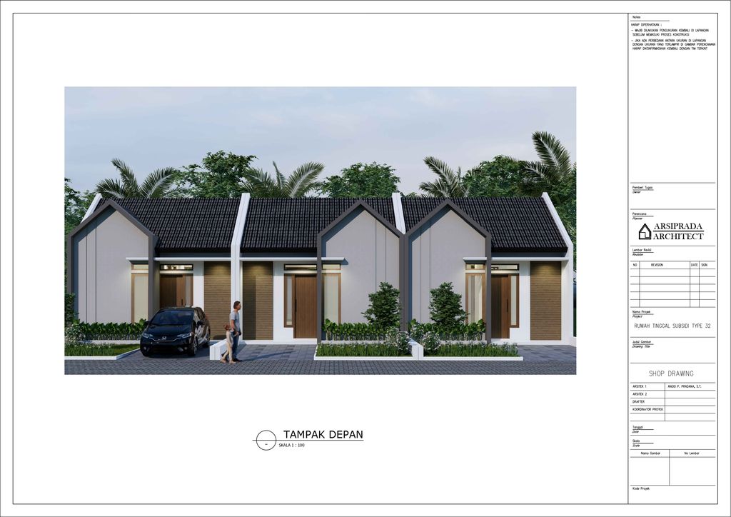 foto tampak rumah tipe 30/72 perumahan NEW KUTOSARI RESIDENCE