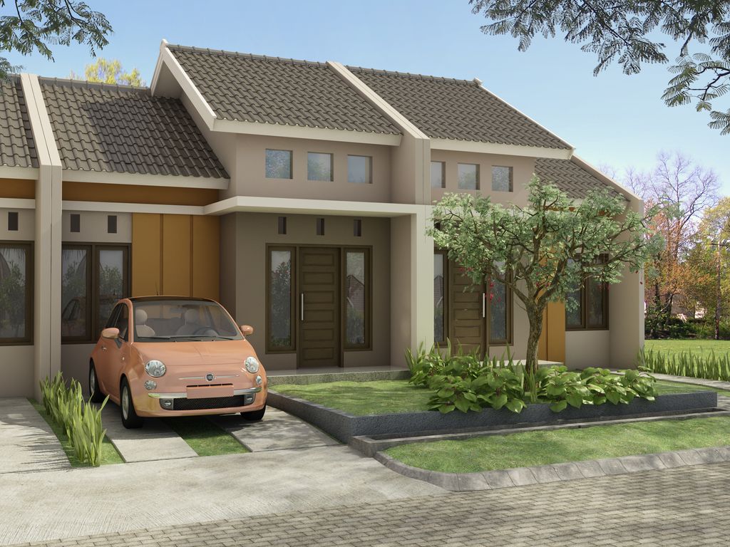 foto tampak rumah tipe T36 perumahan Permata Green Hill