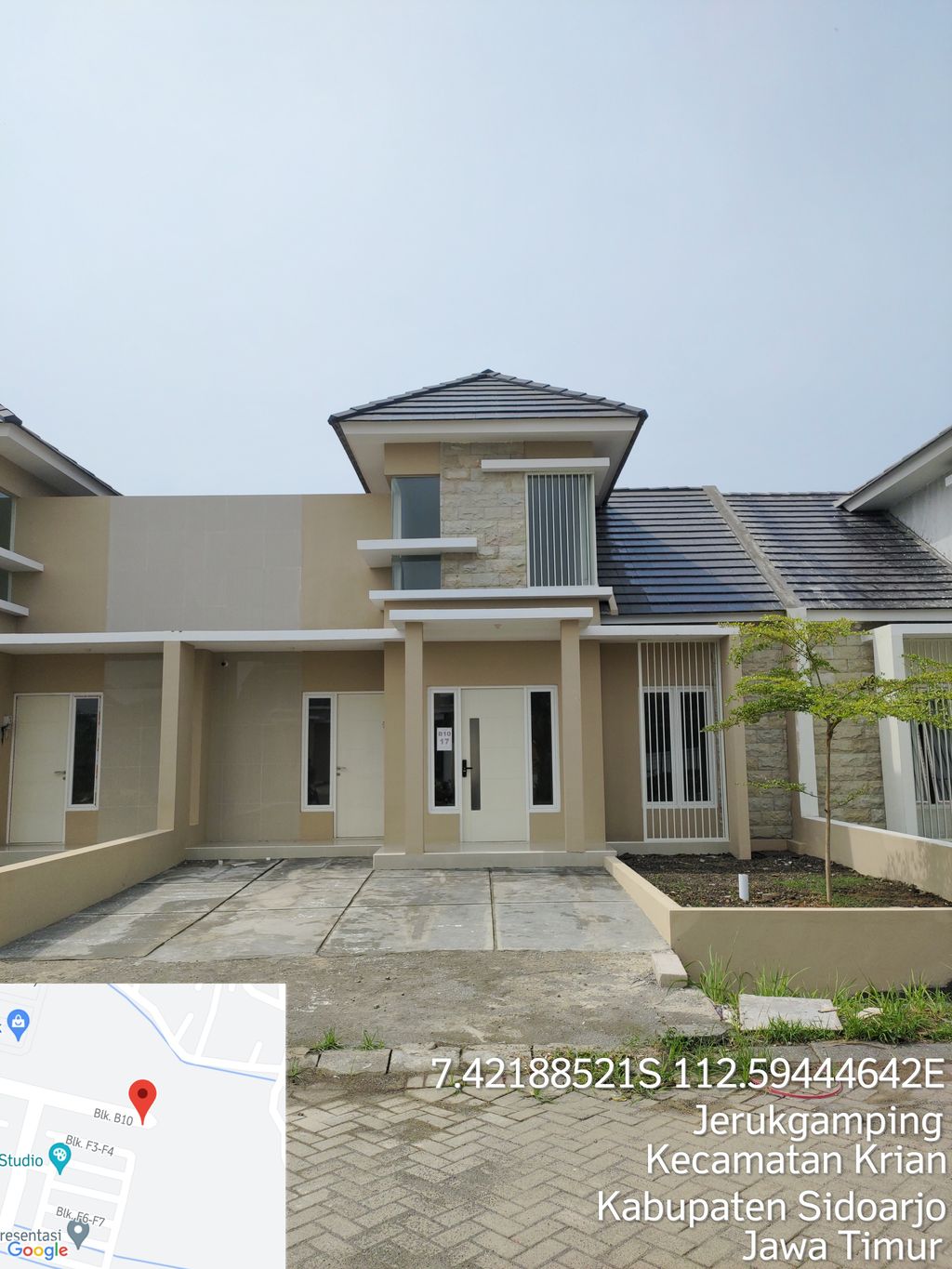 foto tampak rumah tipe ORCHID 257 perumahan Mandiri Residence
