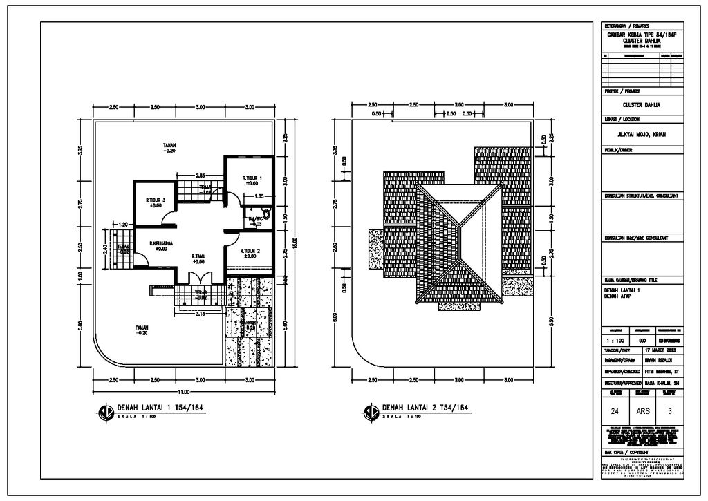 foto denah rumah tipe DAHLIA 164 perumahan Mandiri Residence