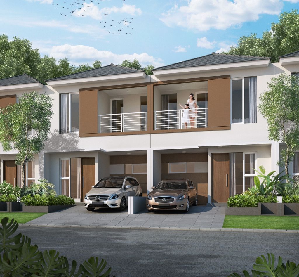 foto tampak rumah tipe VANDA perumahan Jade Ville