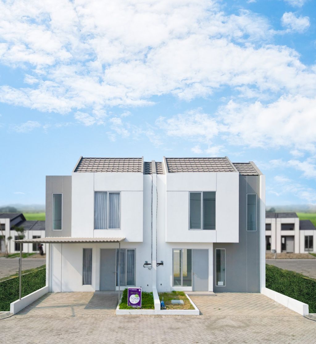 foto tampak rumah tipe SOKA 6 x 12 perumahan THE CEMANDI