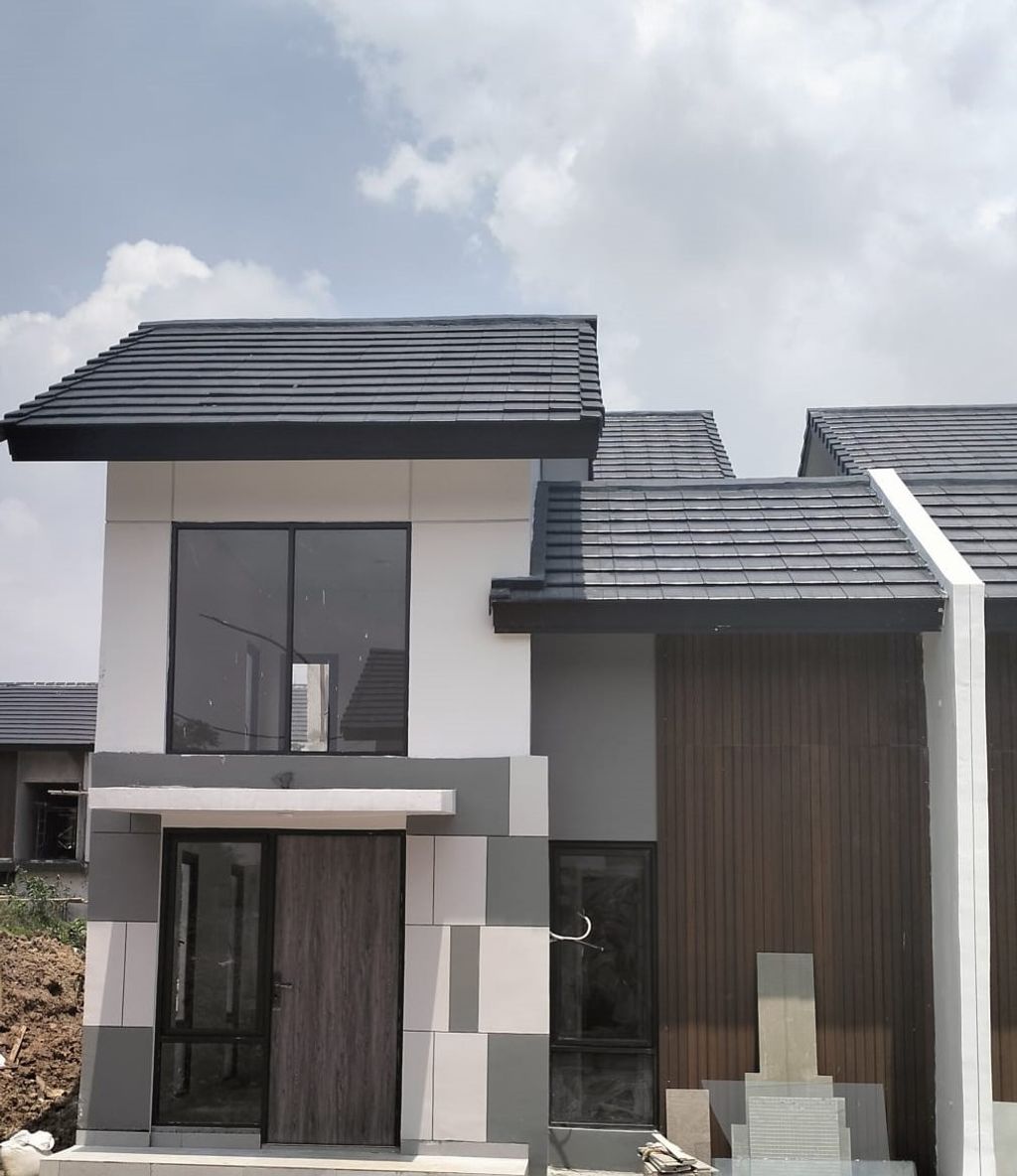 foto tampak rumah tipe RUBY perumahan GRAND ALMAS RESIDENCE