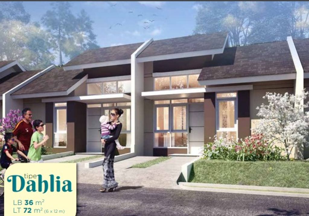 foto denah rumah tipe DAHLIA perumahan TEVANA (CITRA MAJA RAYA)
