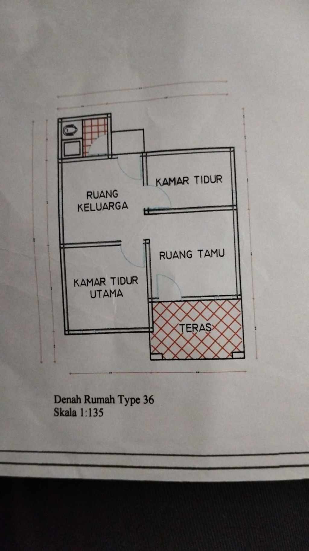 foto denah rumah tipe 36 perumahan GRIYA LESTARI