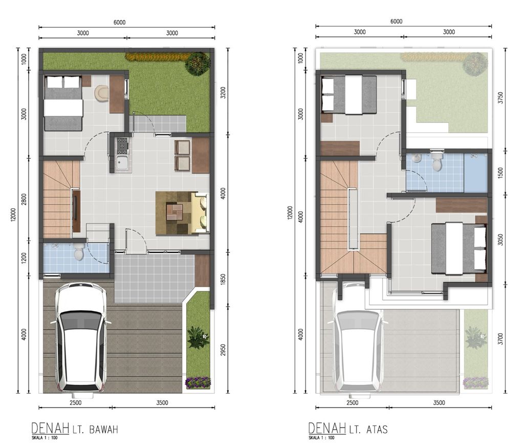 foto denah rumah tipe New Orchid A perumahan Metland Puri