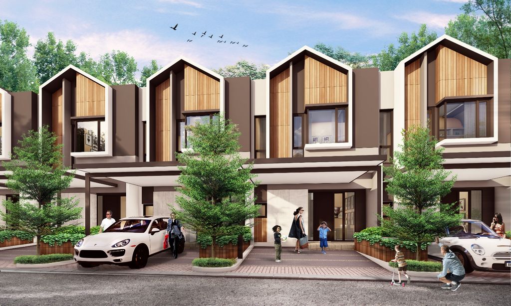 foto tampak rumah tipe New Orchid B perumahan Metland Puri