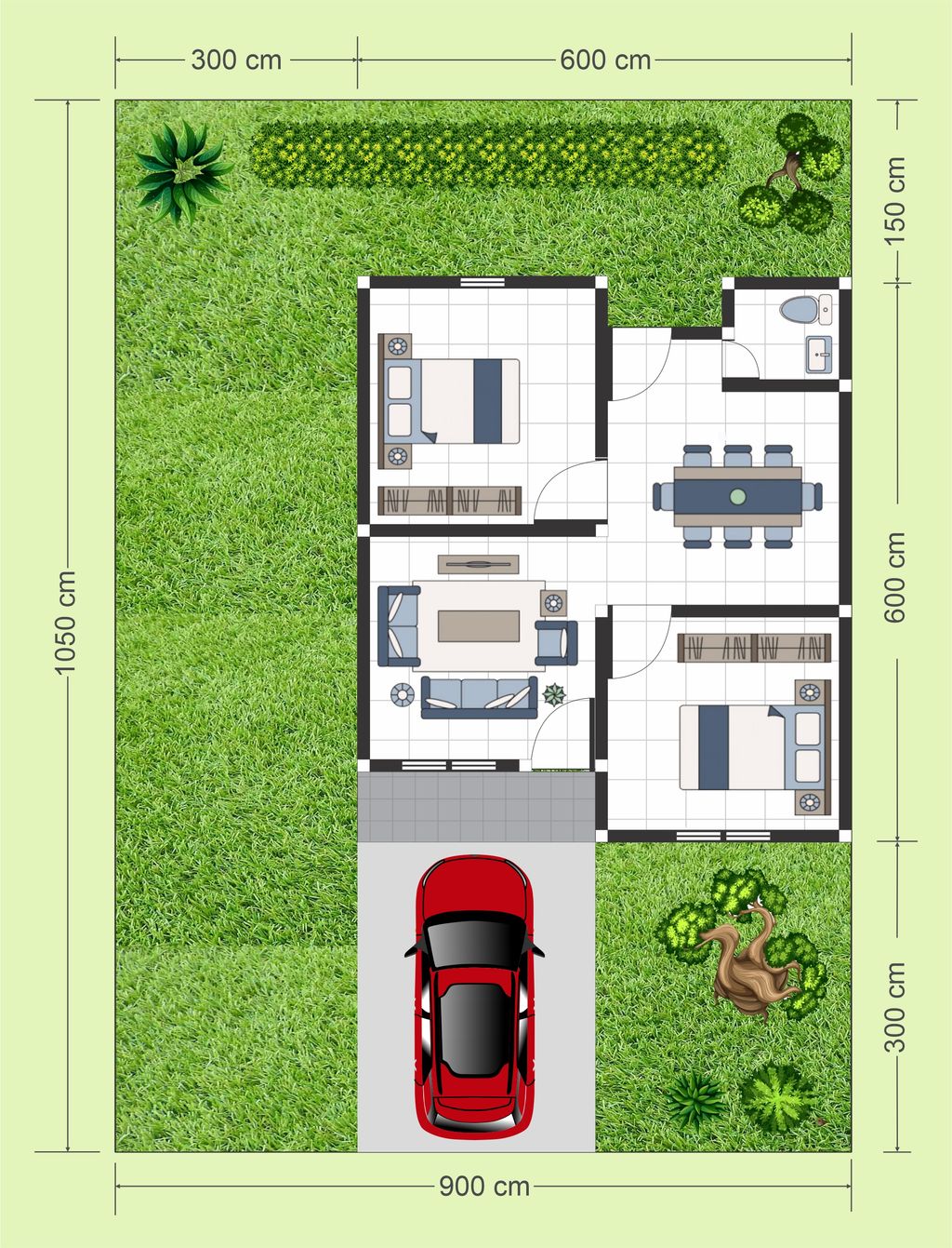 foto denah rumah tipe 36 perumahan SHAFA MARWAH RESIDENCE 2