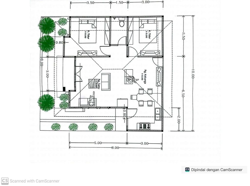 foto denah rumah tipe 52/150 perumahan Ketakong Indah Residence 2