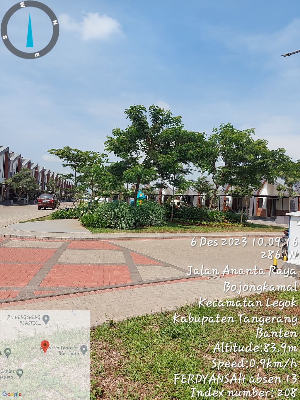 foto posisi tengah perumahan Widari village tahap 2