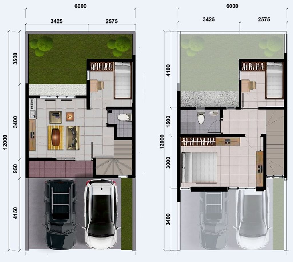 foto denah rumah tipe NEW PICCOLA perumahan METLAND CILEUNGSI SEKTOR IV-REVISI
