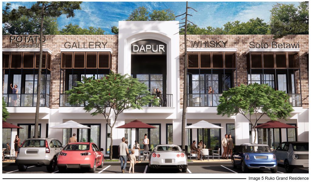 foto tampak rumah tipe Shophouses perumahan GRAND RESIDENCE CITY