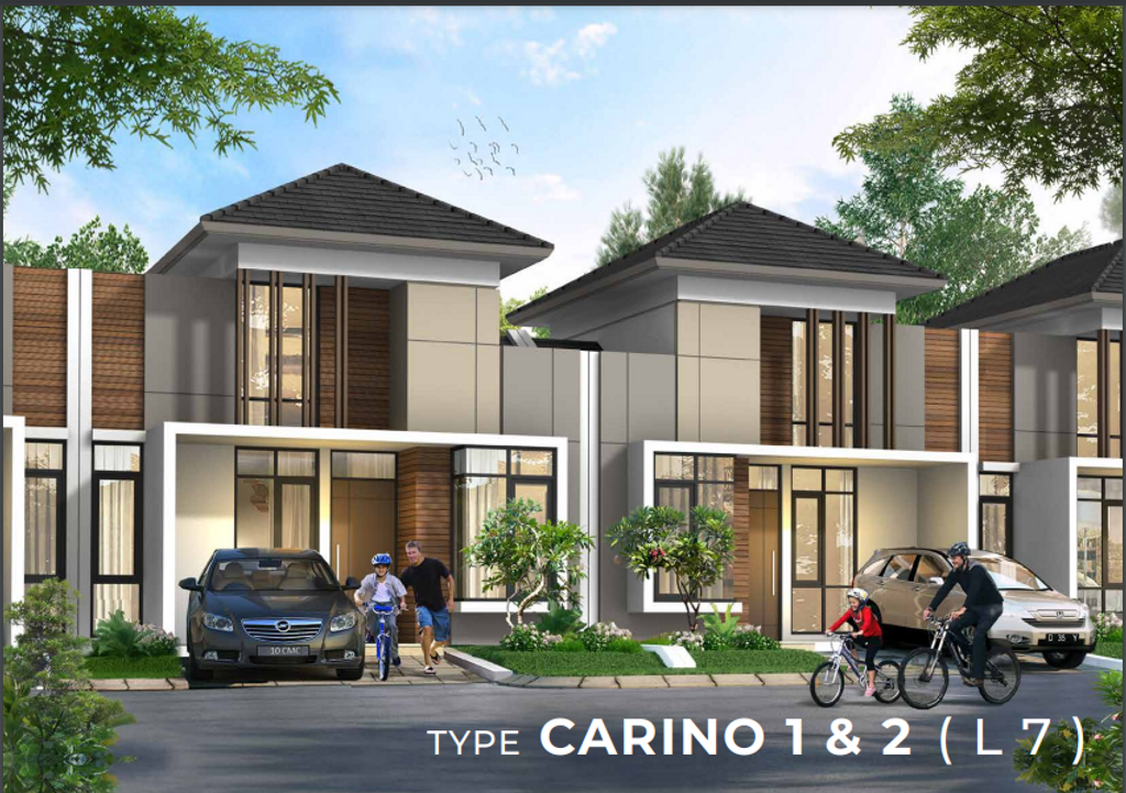 foto tampak rumah tipe CARINO 2 STD-EXTENSION perumahan CITRA RAYA - GARDEN VILLE - CLUSTER GIRONA