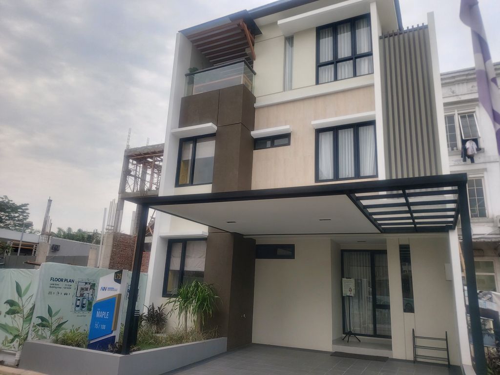 foto contoh rumah perumahan KOTA MODERN - CLUSTER WATERFRONT - RUKO MWALK EXTENTION