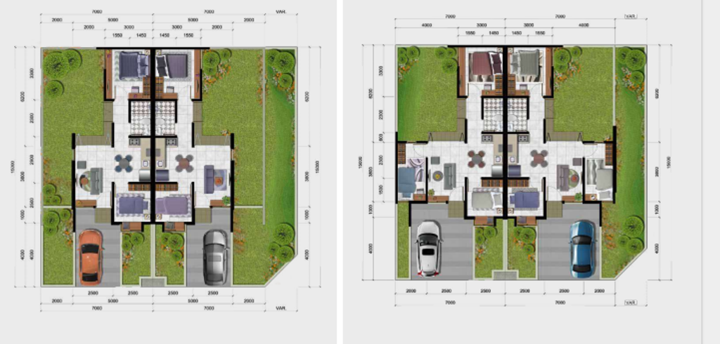 foto denah rumah tipe Carino 1 & 2 STD perumahan CITRA RAYA - GARDEN VILLE - CLUSTER GIRONA