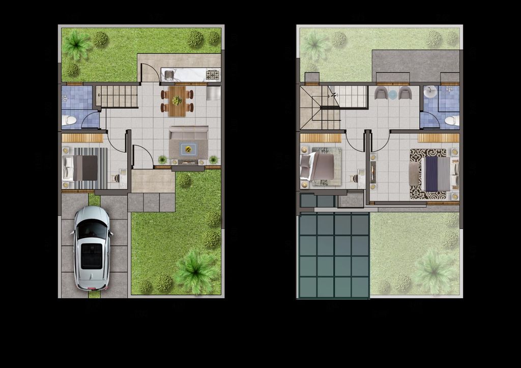 foto denah rumah tipe AMARA perumahan CLUSTER ALBASIA & LAVESH KHI