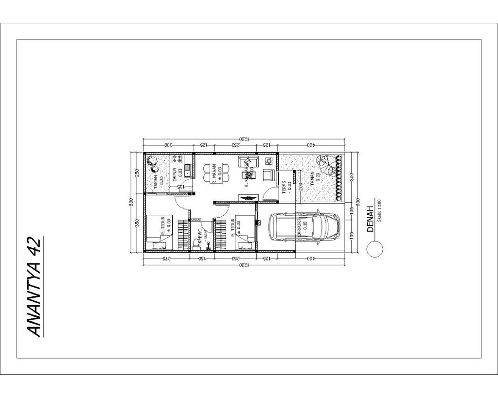 foto denah rumah tipe ANANTYA (3) perumahan GRAND SHARON RESIDENCE tahap 3
