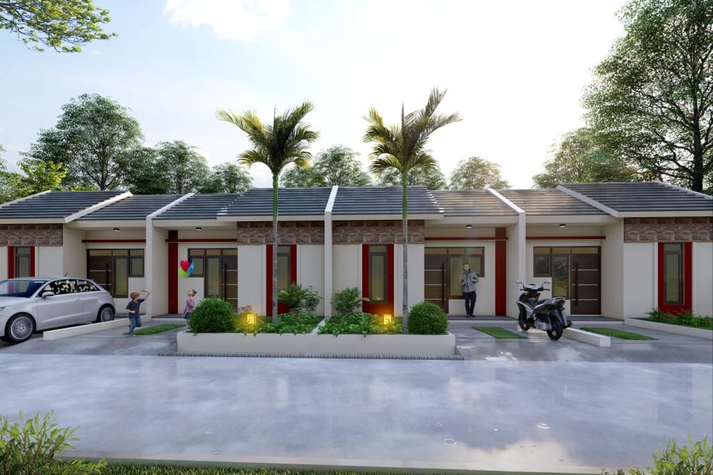 foto tampak rumah tipe 33/60 perumahan KARNAEN RESIDENCE SRIMUKTI