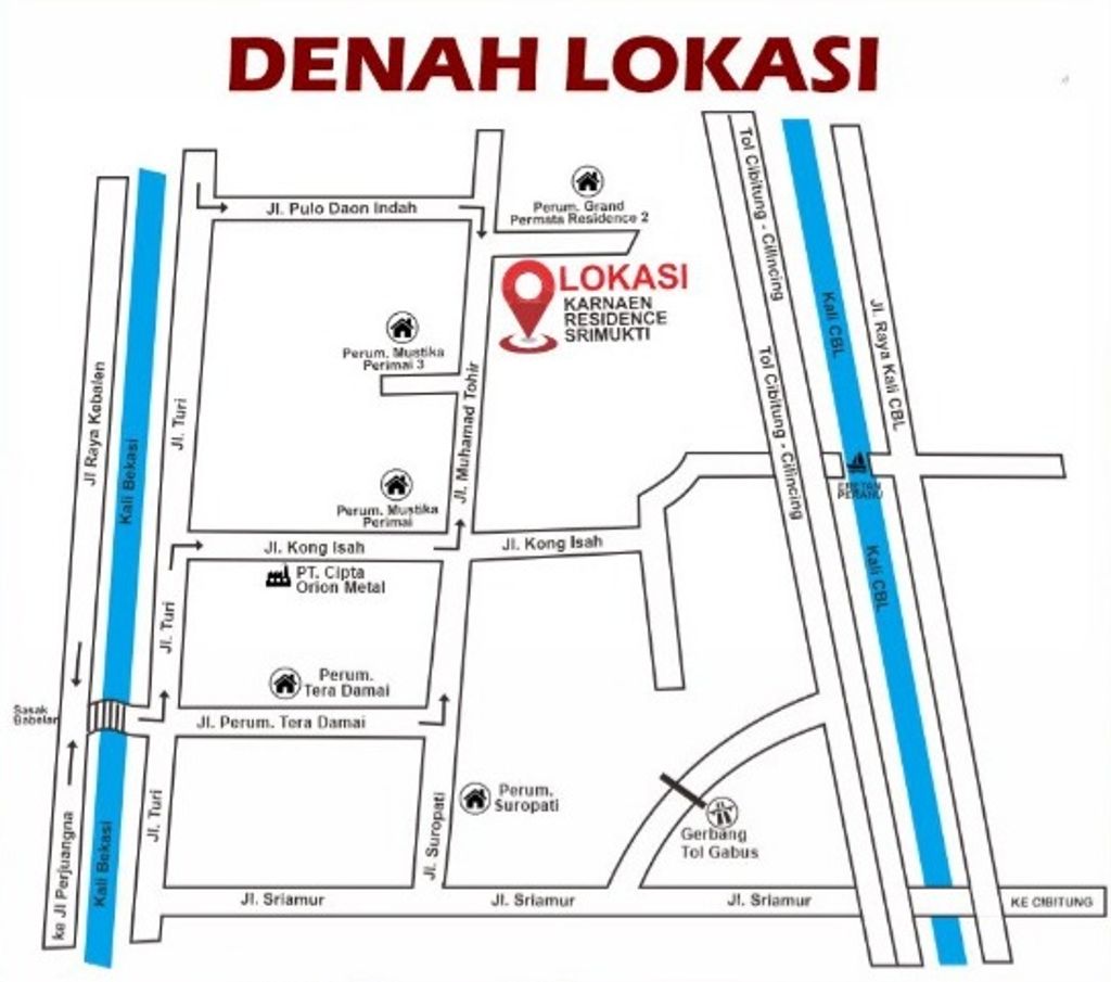 foto denah rumah tipe 33/60 perumahan KARNAEN RESIDENCE SRIMUKTI