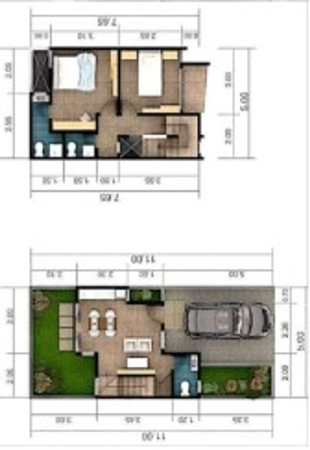 foto denah rumah tipe RUMAH 2 LT 50/55 perumahan PANORAMA SEPATAN 1