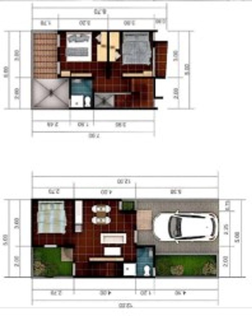 foto denah rumah tipe RUMAH 2 LT 55/60 perumahan PANORAMA SEPATAN 1