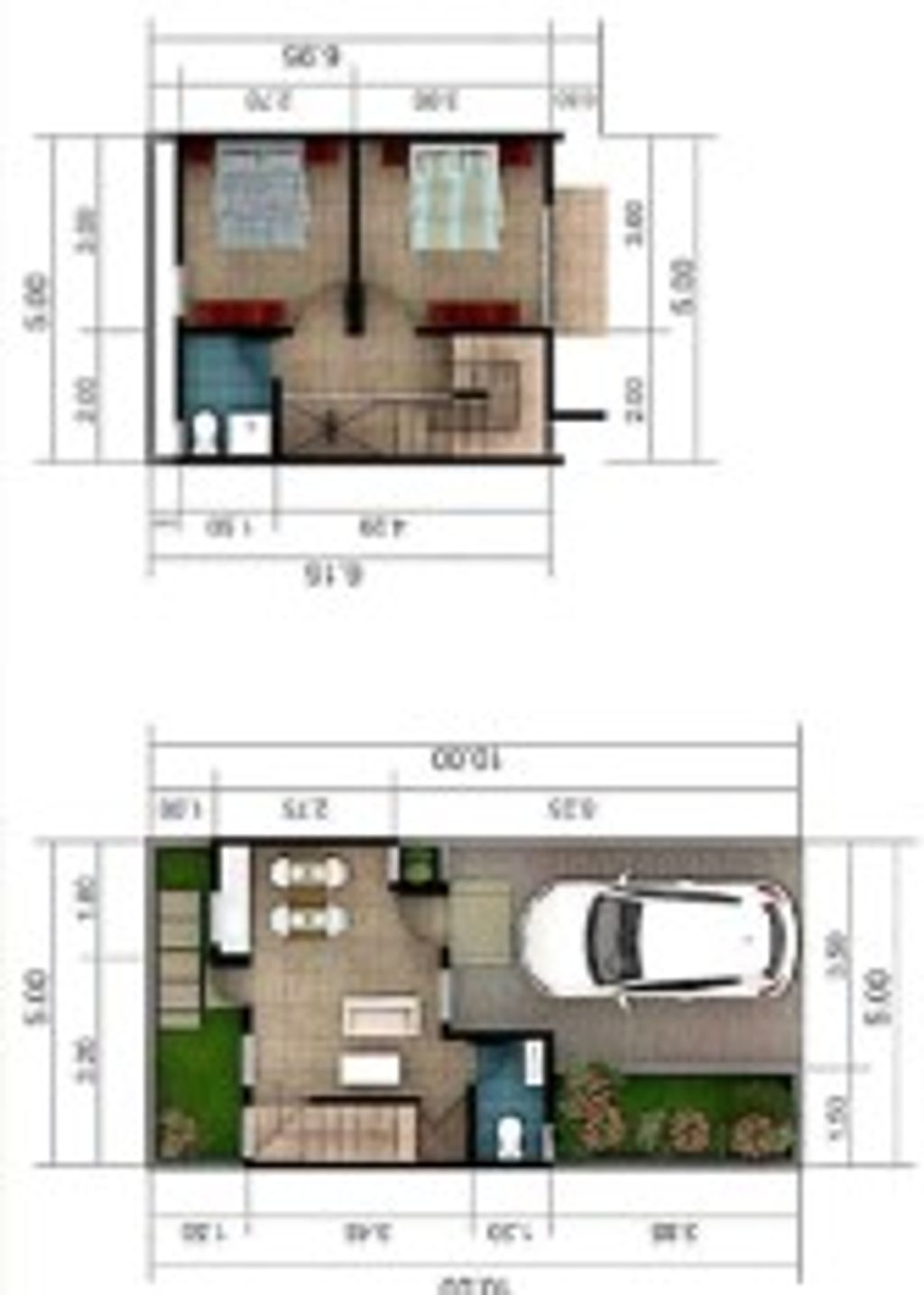 foto denah rumah tipe RUMAH 2 LT 45/50 perumahan PANORAMA SEPATAN 1