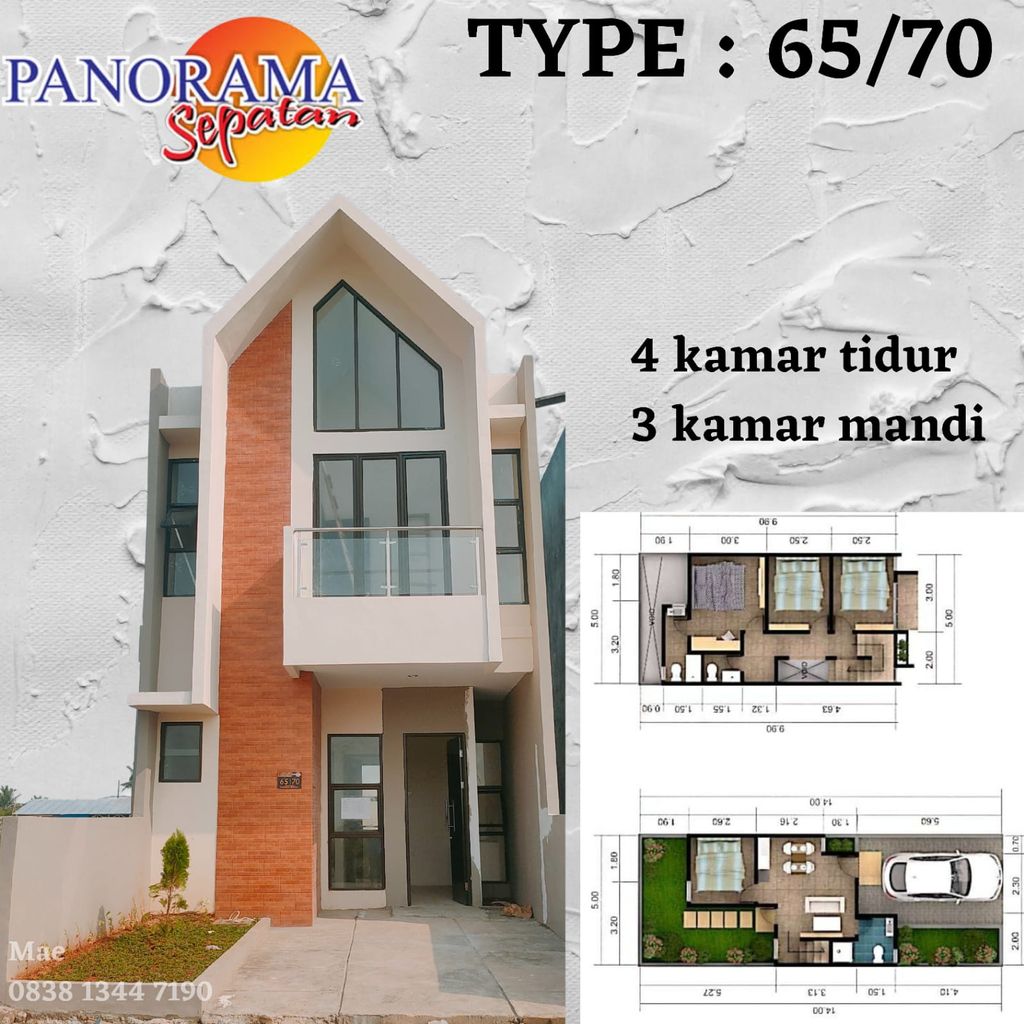 foto tampak rumah tipe RUMAH  2 LT 65/70 perumahan PANORAMA SEPATAN 1