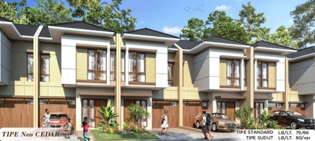 foto tampak rumah tipe NEO CEDAR perumahan CITRA ECOPOLIS RAYA - CLUSTER THE TREES/PINE TREES