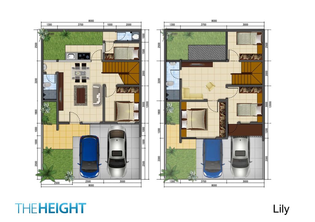 foto denah rumah tipe LILY perumahan SERPONG JAYA THE HEIGHT