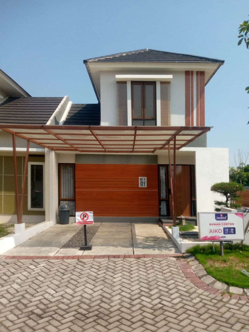 foto tampak rumah tipe aiko perumahan Osaka Blossom