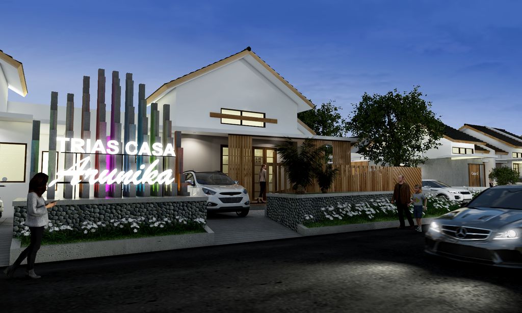 foto tampak rumah tipe 71 perumahan PERUMAHAN TRIAS CASA ARUNIKA