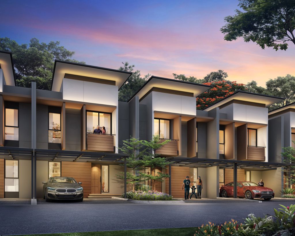 foto tampak rumah tipe CHERRY - PREMIUM perumahan SUMMARECON BEKASI - CLUSTER MULBERRY RESIDENCE