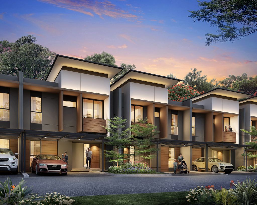 foto tampak rumah tipe GARNET - DELUXE perumahan SUMMARECON BEKASI - CLUSTER MULBERRY RESIDENCE
